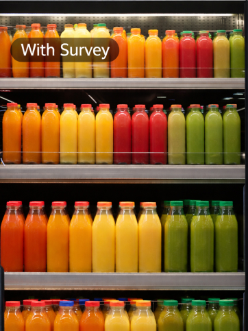 Shelf showing survey correction