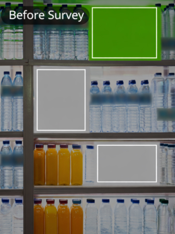 Water missing on shelf before survey