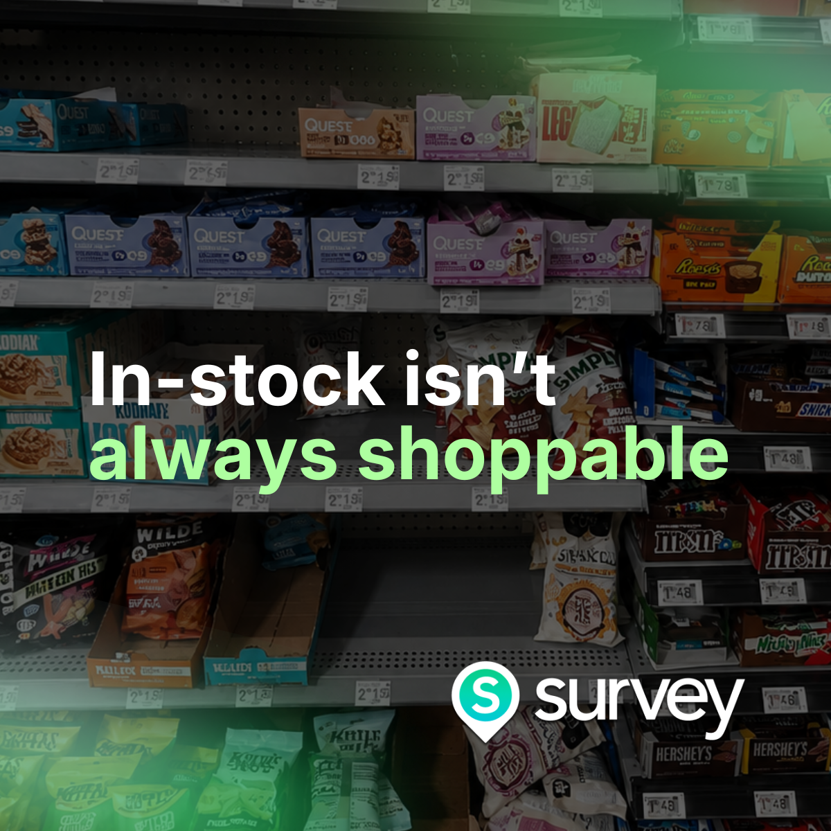 In-stock doesn’t always mean shoppable. Visibility, placement, and execution at the shelf directly impact what gets purchased.