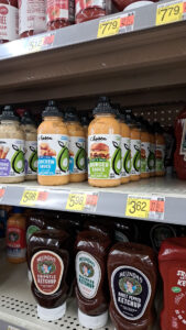 Survey partnered with Chosen Foods at Walmart. Pack-out example improving shelf presence.
