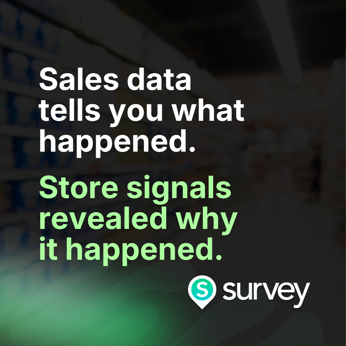 Sales data tells you what happened. Store signals revealed why it happened