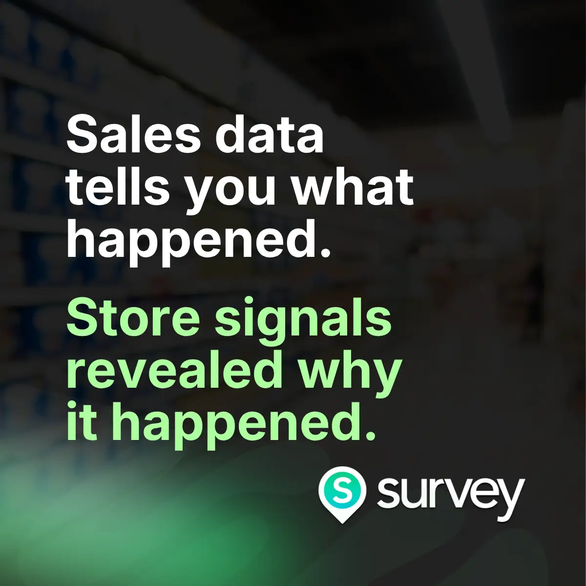 Sales data tells you what happened. Store signals revealed why it happened