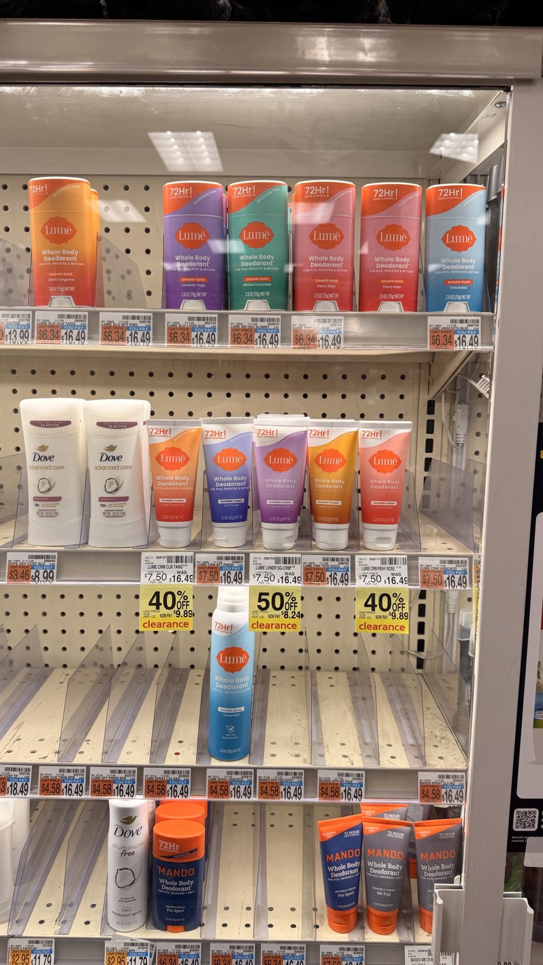 Post-merchandising shelf conditions after Survey removed impacted products and restored product placement.