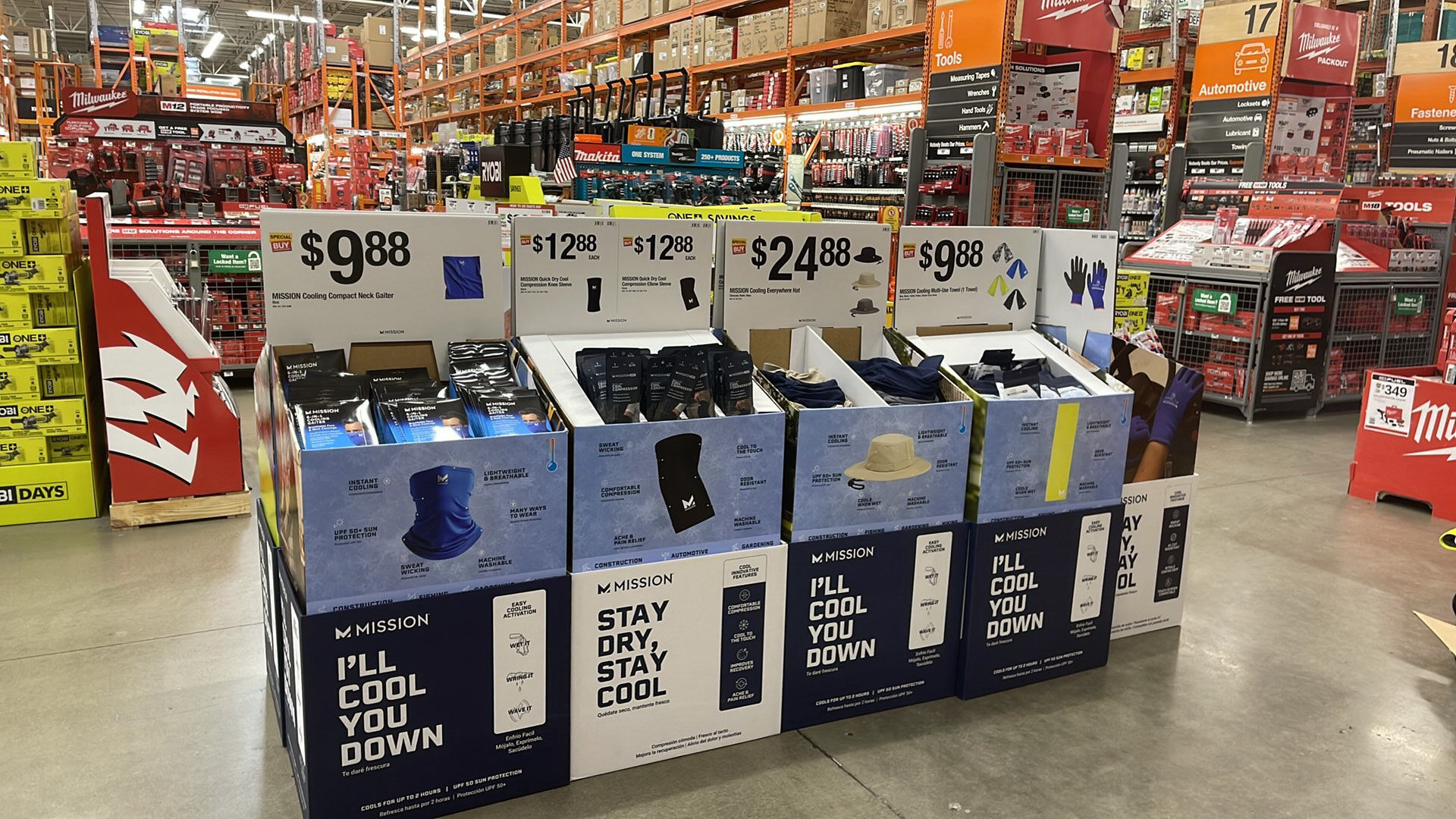 Example of a display built at The Home Depot by the Survey Flexforce team